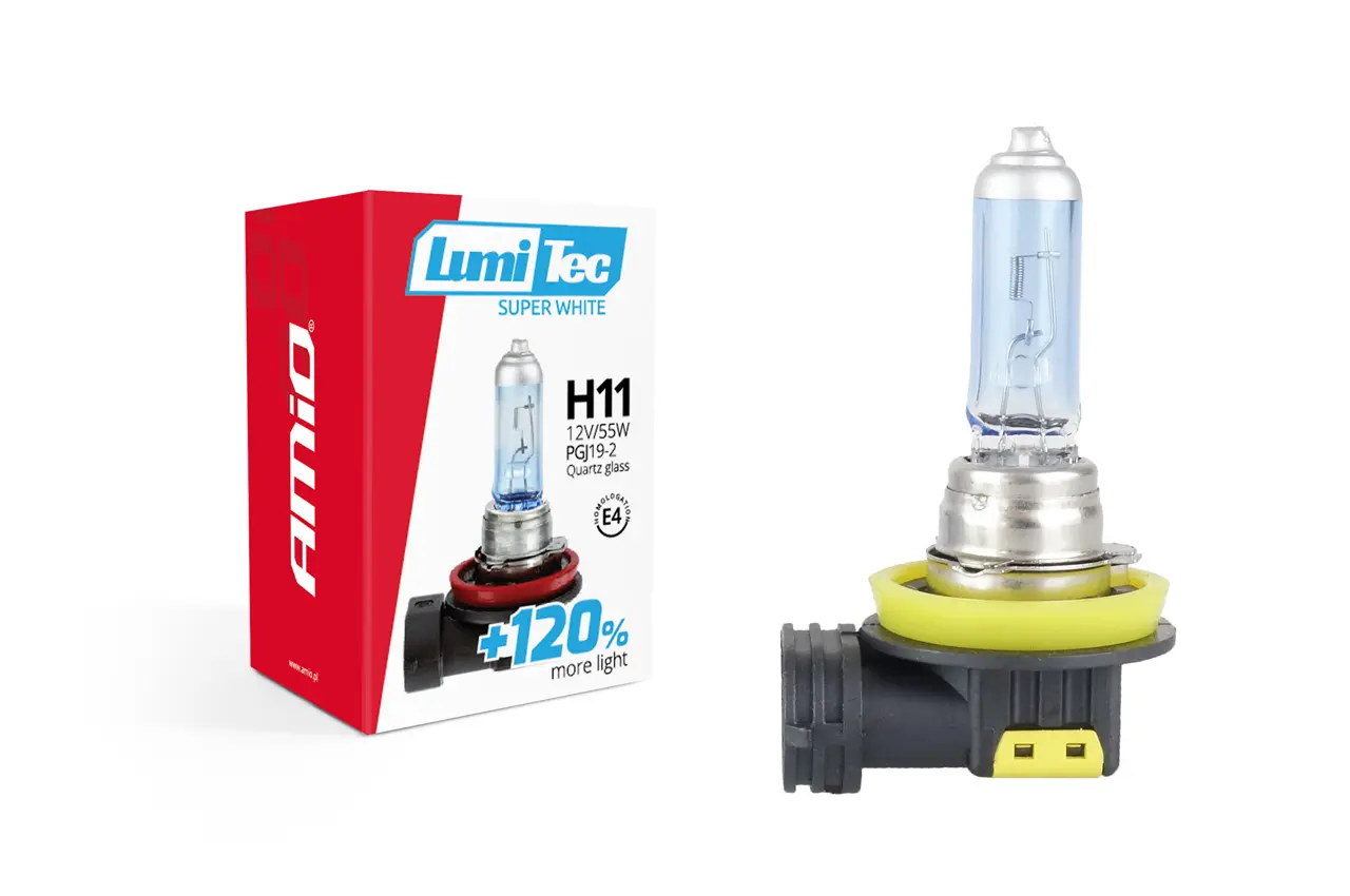 Halogenová Žárovka H11 12V 55W LumiTec SuperWhite +120%
