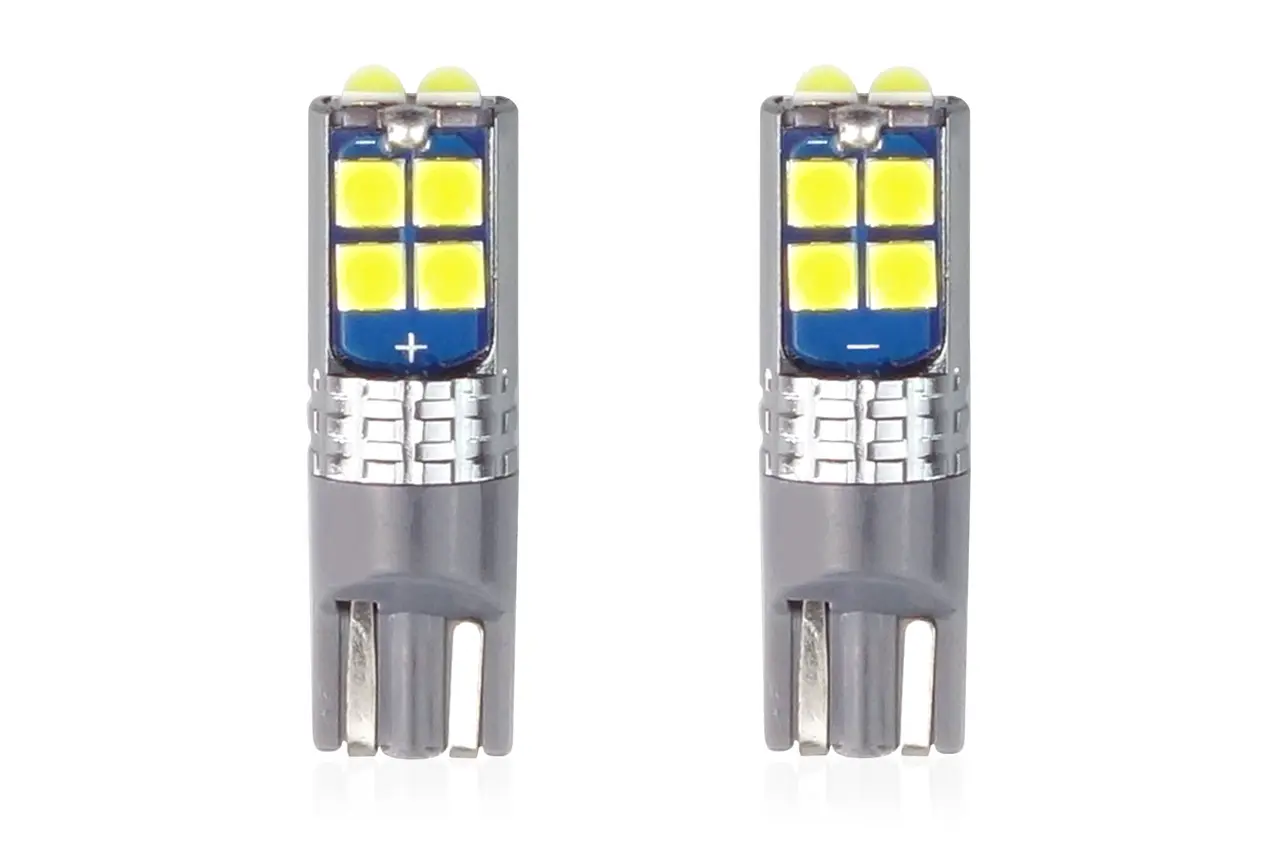LED žárovky CANBUS 10SMD 3030 T10 W5W White 12V/24V