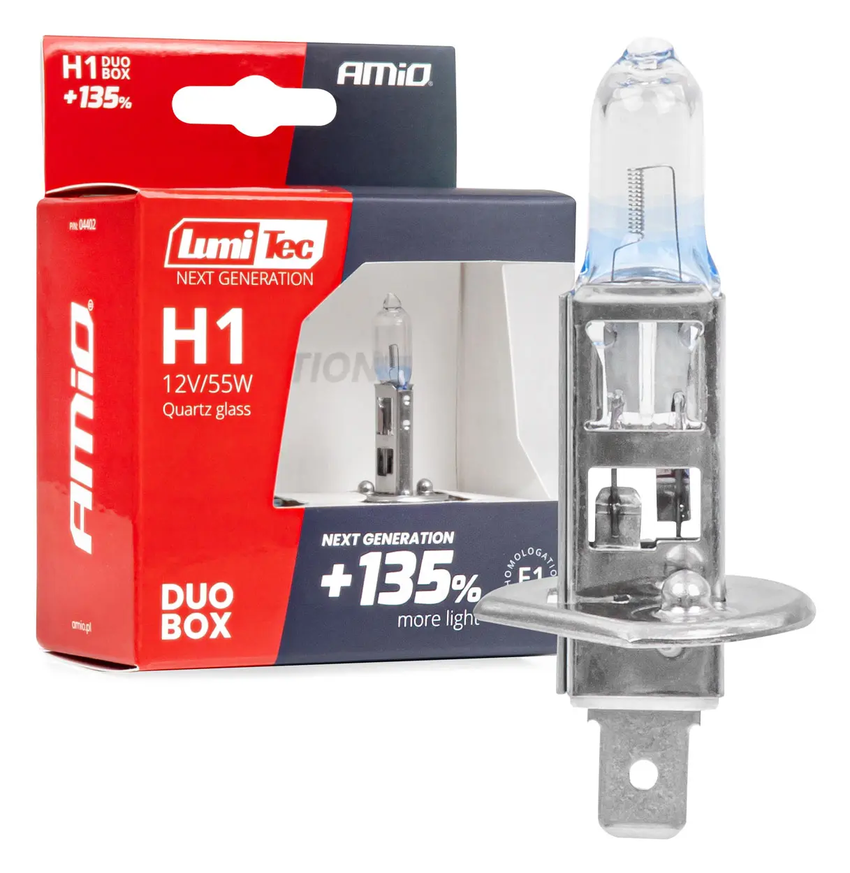 Žárovky halogenové H1 12V 55W LumiTec NEXT GENERATION +135% DUO AMIO-04402