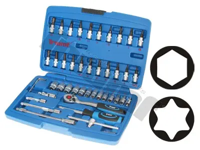 1/4", rozsah 4-14 mm, 46 kusů, bez vrtání, Triumf®