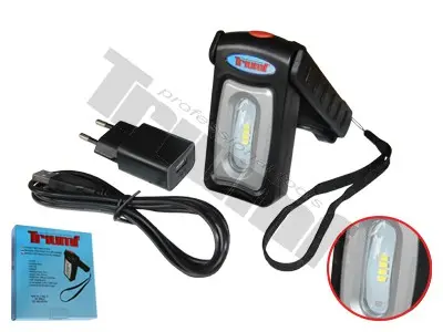 LED skládací plochá dobíjecí lampa s COB páskem