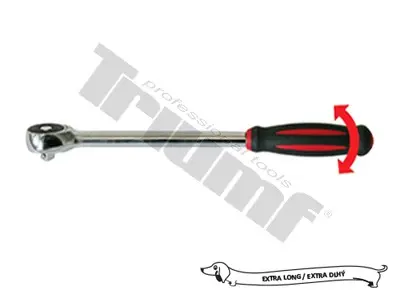 Ráčna 1/4" 60 - zubová se šroubovací rukojetí - 1/4" prodloužená