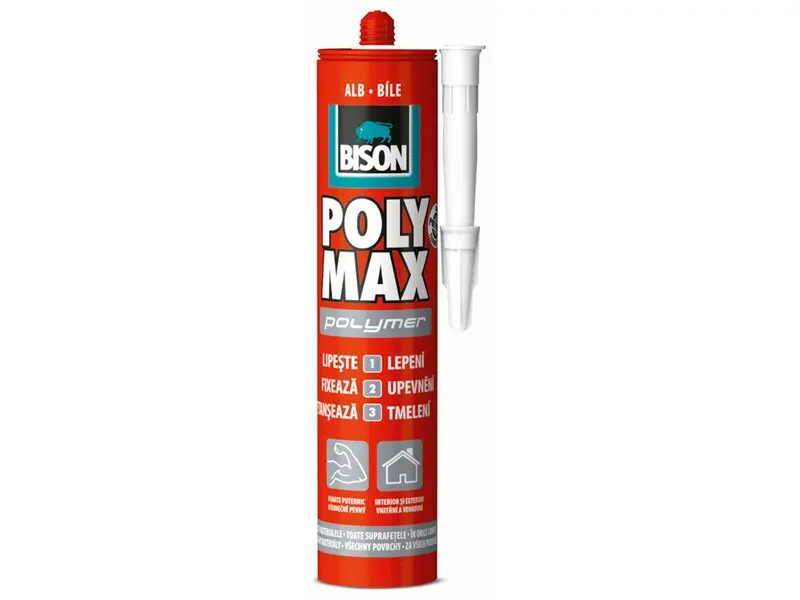 BISON POLY MAX ORIGINAL BÍLÉ MONTÁŽNÍ LEPIDLO 465G