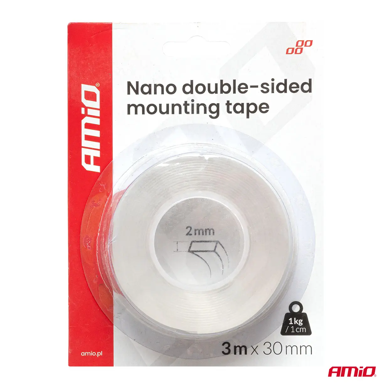 Oboustranná nano páska 30 mm × 3 m 1 AMiO-04848