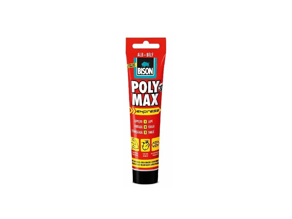 BISON POLY MAX EXPRESS WHITE lepicí tmel bílý 165G