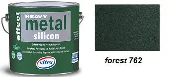 Vitex Heavy Metal Silicon Effect - strukturální kovářská barva 762 Forest 0,75L