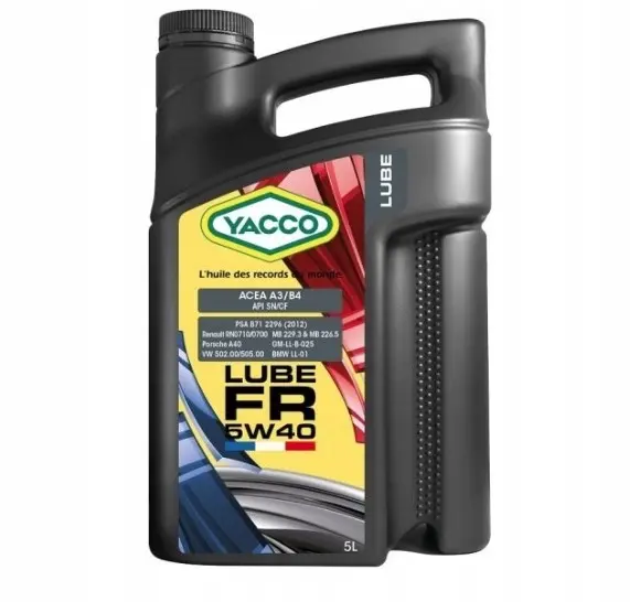 Olej Yacco lube FR 5W-40 5L