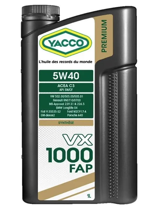 Olej Yacco VX 1000 FAP 5W-40 1L