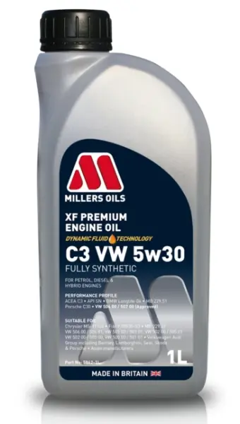 MILLERS OILS XF PREMIUM C3 VW 5W30 1L
