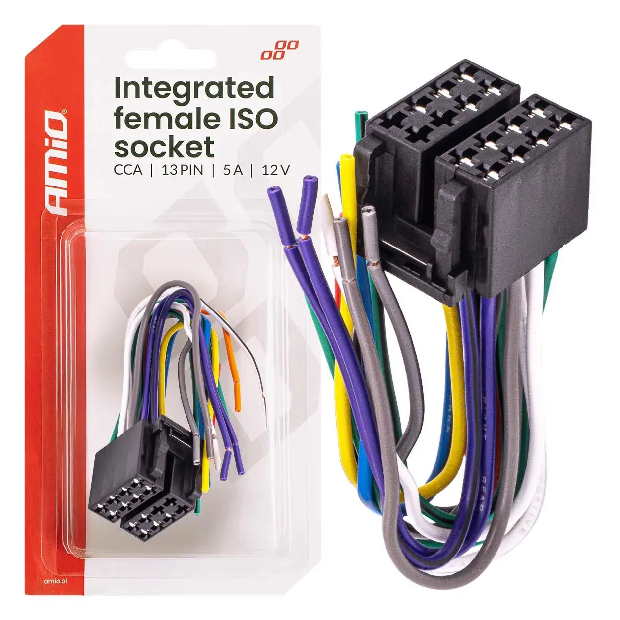 Integrovaný konektor ISO CCA 13PIN 5A 12V AMIO-04441
