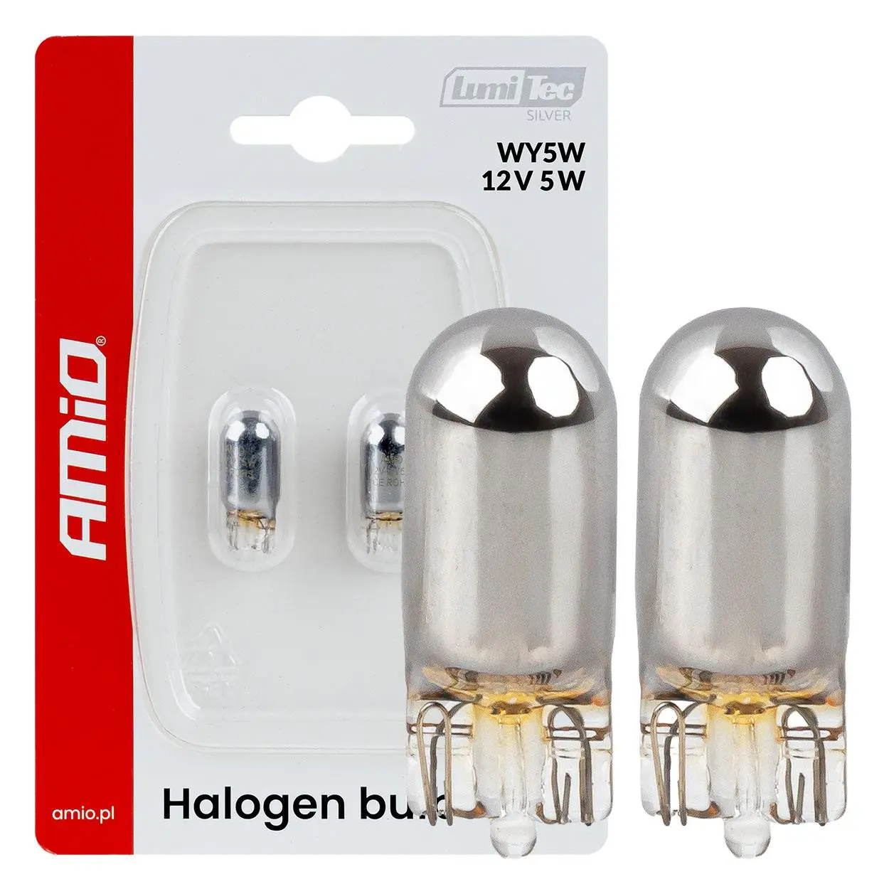 Halogenové žárovky WY5W 12V5W LumiTec CHROME 2ks AMiO-04628