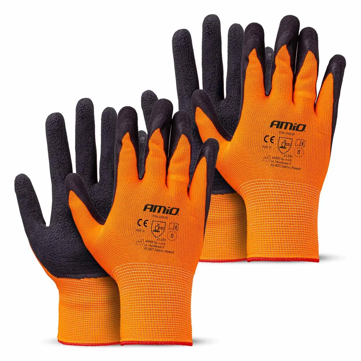Ochranné rukavice polyesterové, velikost 8 (2 páry), třída 2132X – AMiO-04639