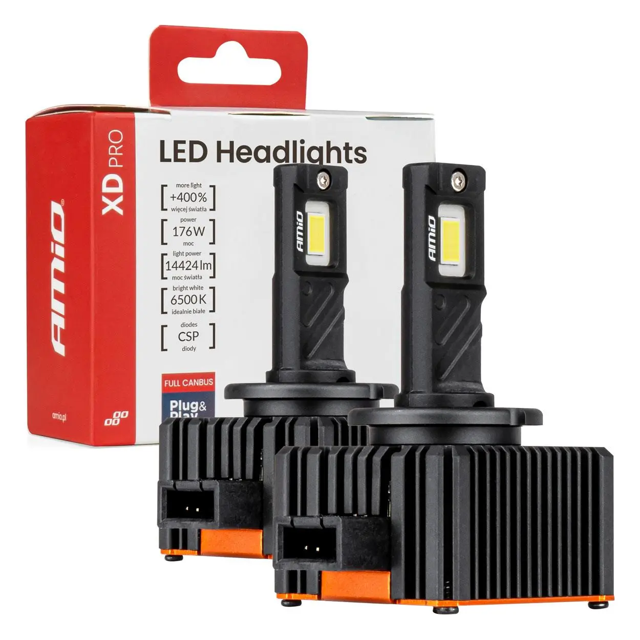 LED žárovky hlavního svícení XD PRO D8S FULL CANBUS AMIO-04684