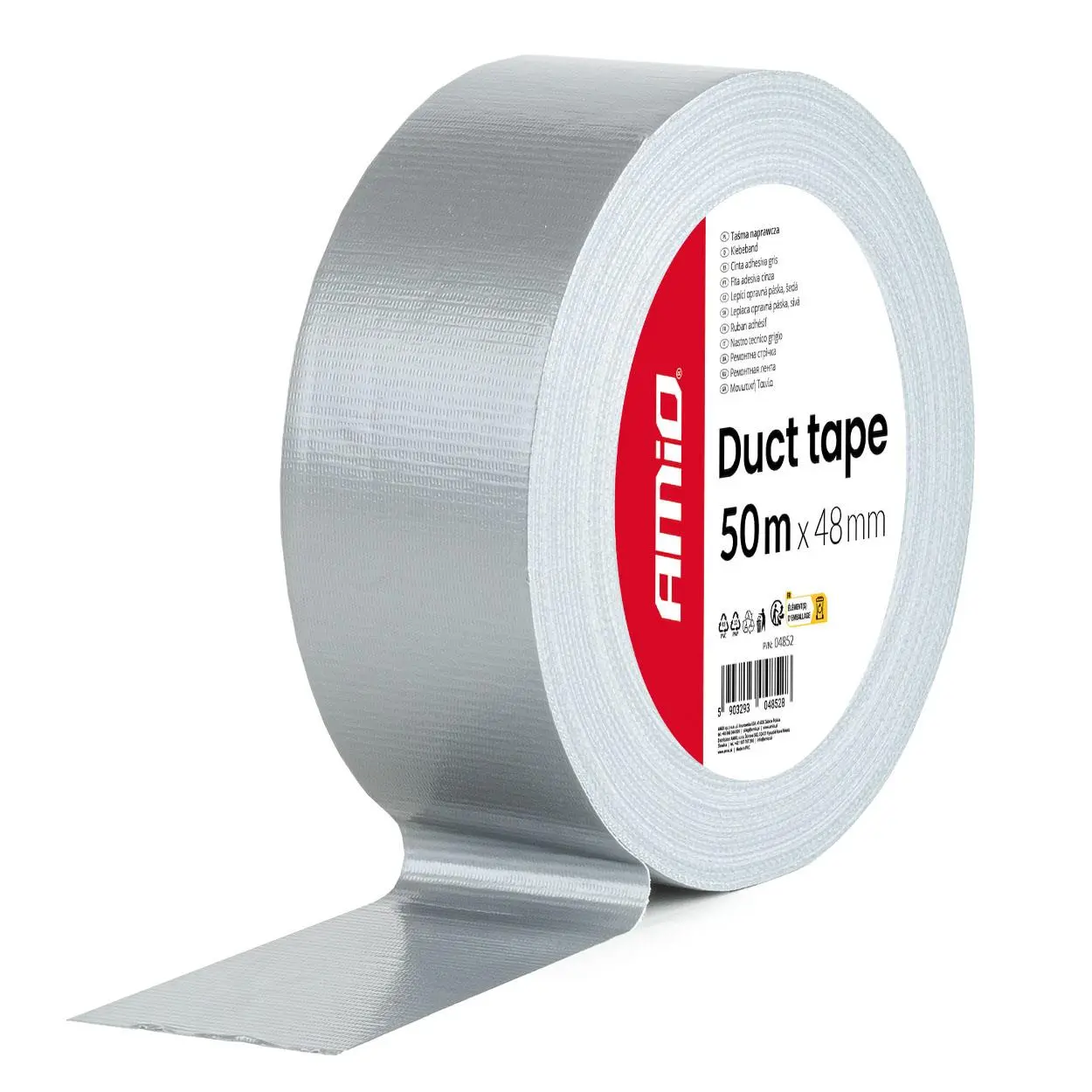 Opravná lepiaca páska AMiO-04852, šedá 48 mm x 50 m