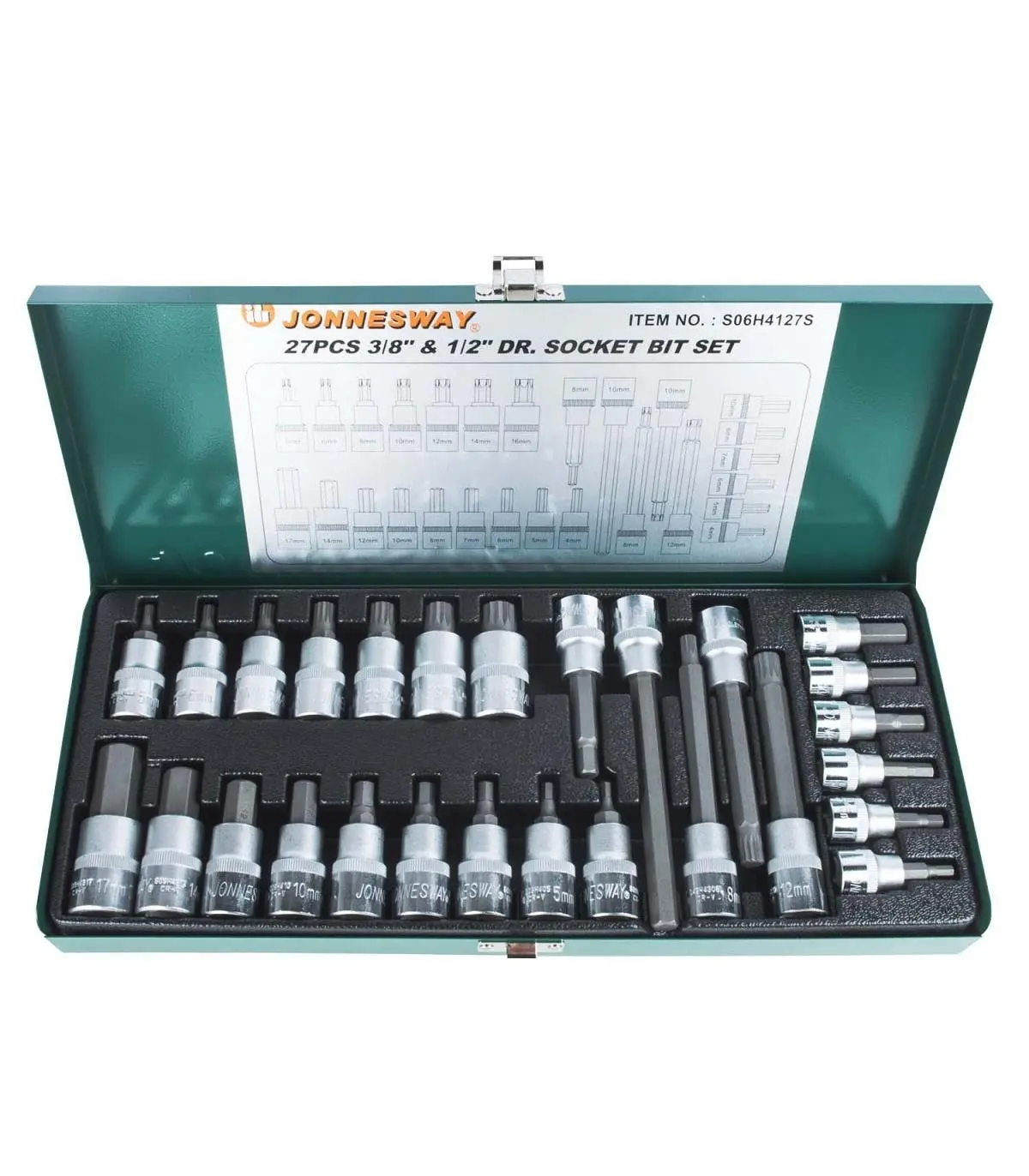 Sada hlavic a bitů 3/8", 1/2" 27 dílná (XZN,IMB)