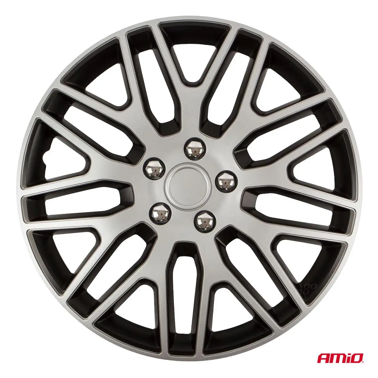 Puklice Dakar 17” černo-stříbrná sada 4ks COLOR BOX