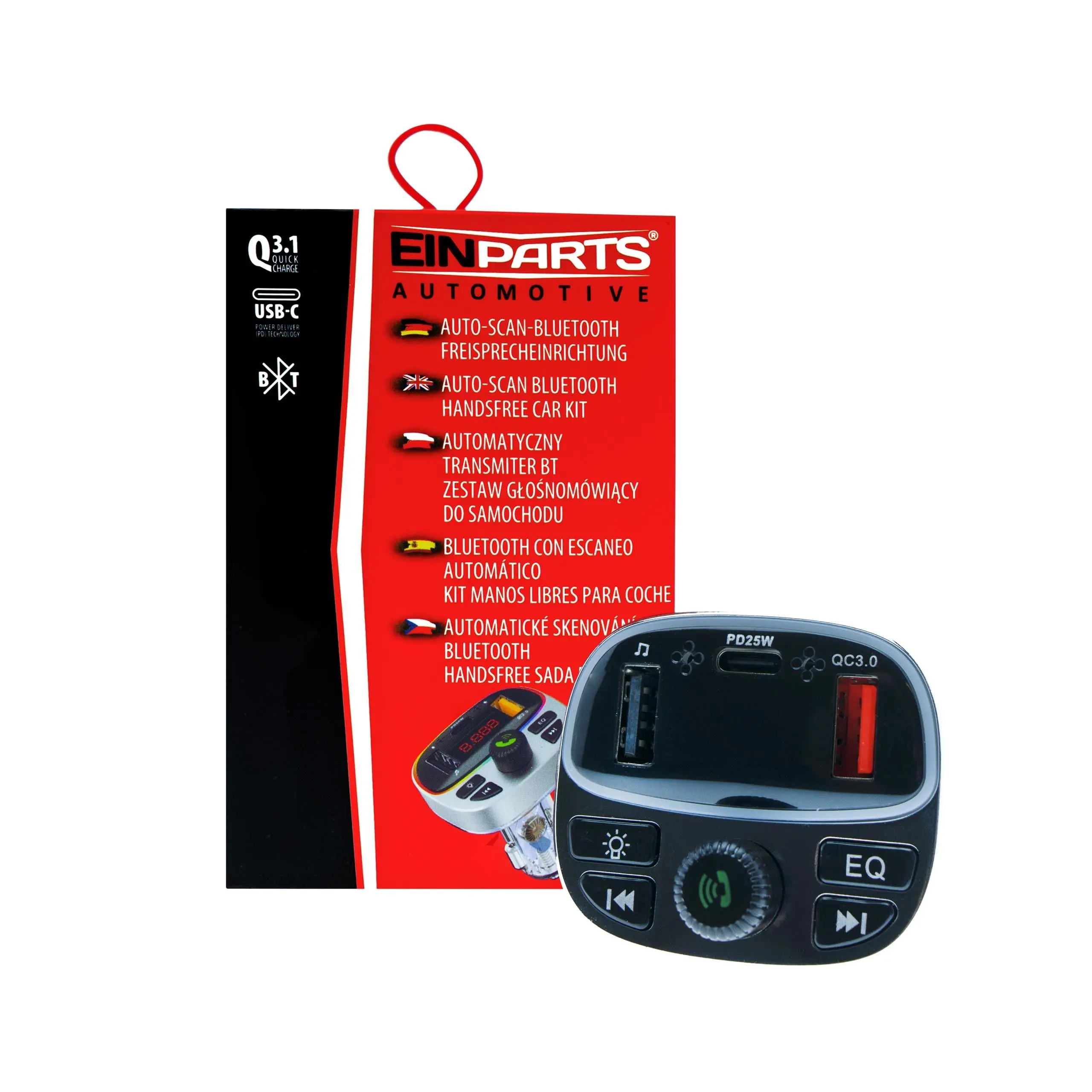 EPBTT03 FM Transmiter – QC 3.0, PD 25 W, slot TF