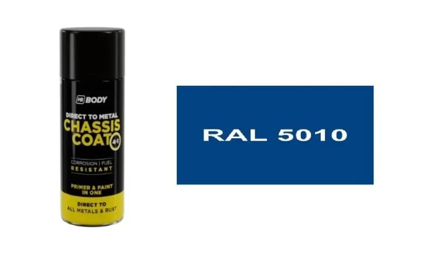 HB BODY 410 chassis coat, polomat RAL 5010 sprej 400ml