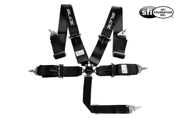 Závodní bezpečnostní pásy Slide Quick 5p 3" Black Approval SFI JB-PA-073