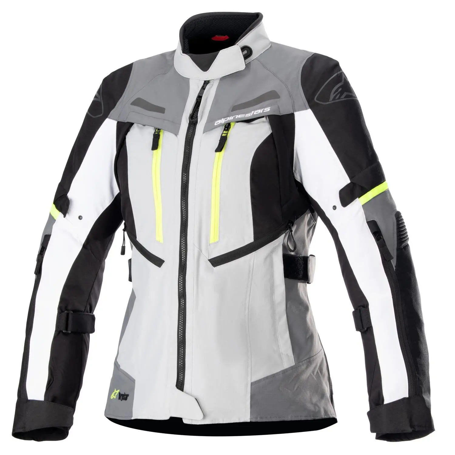 Alpinestars Stella Bogota PRO Drystar šedo-černo-fluo žlutá dámská bunda na motorku