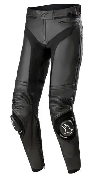 Alpinestars Missile 3 černé pánské kožené kalhoty na motorku
