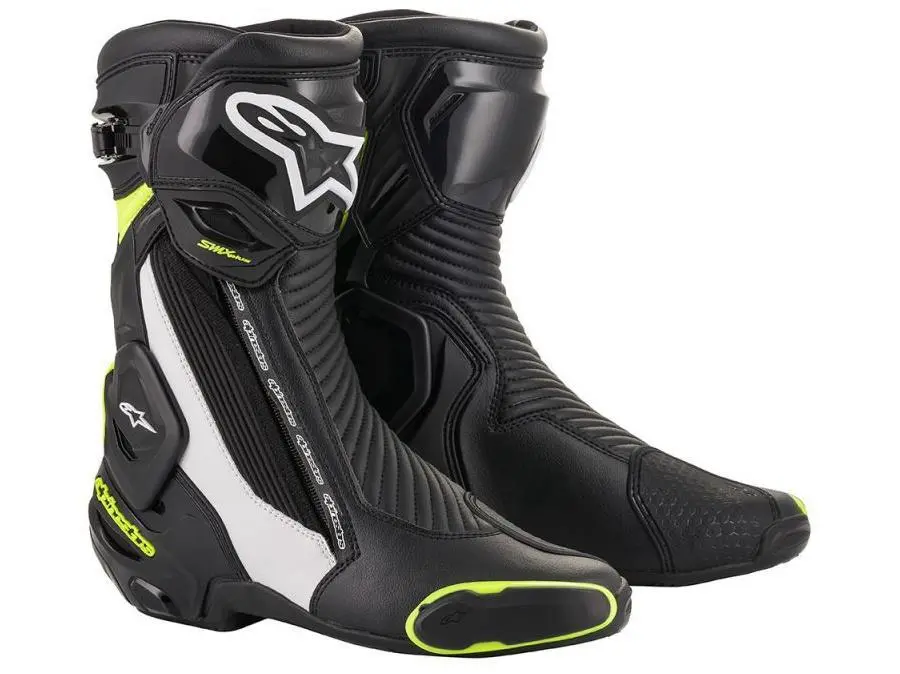 Alpinestars SMX Plus 2 černo-bílo-fluo žluté pánské motoboty