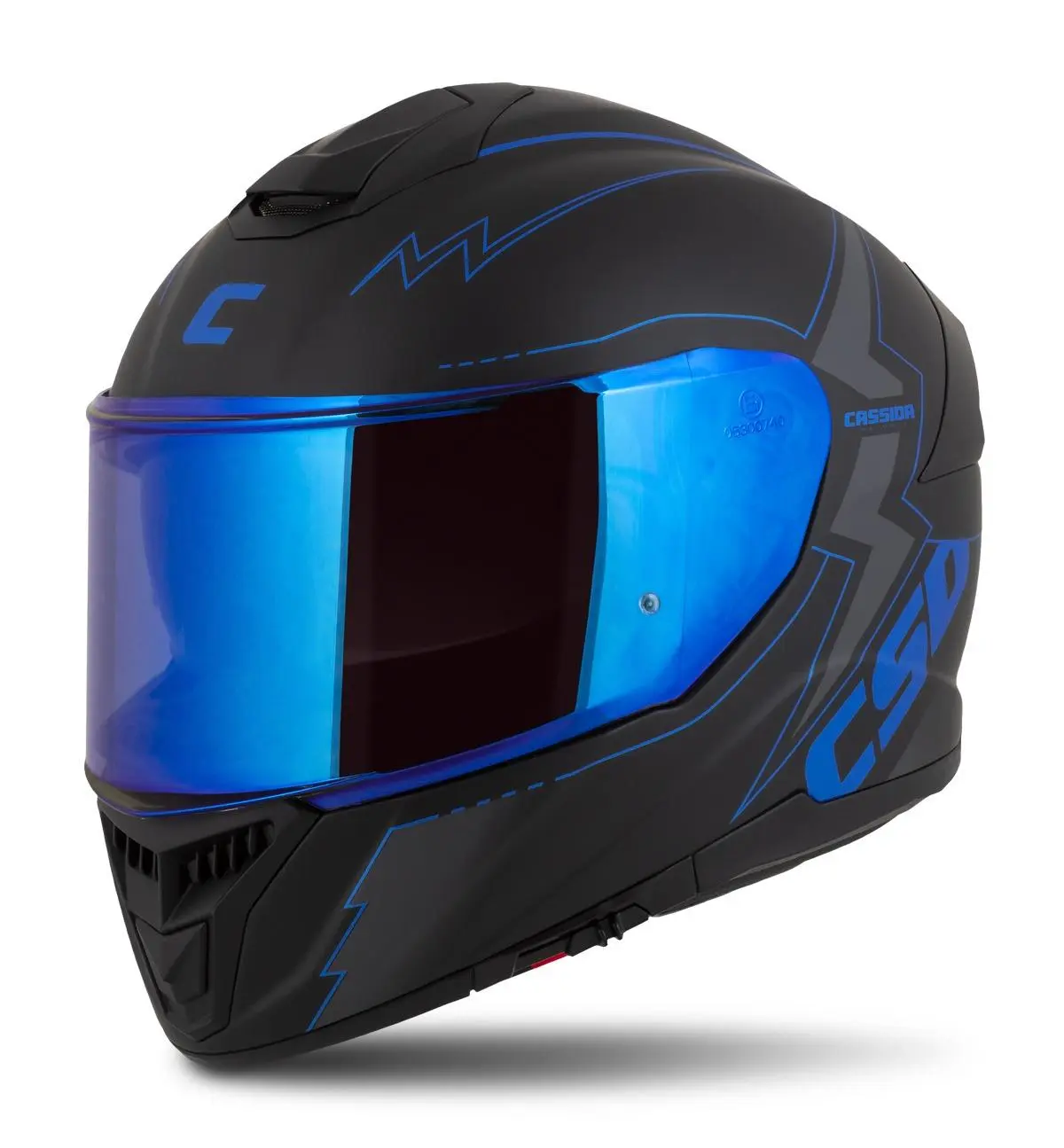 Helma Integral GT 2.1 Flash (černá matná/metalická modrá/tmavě šedá, vel. M) plexi s přípravou pro Pinlock