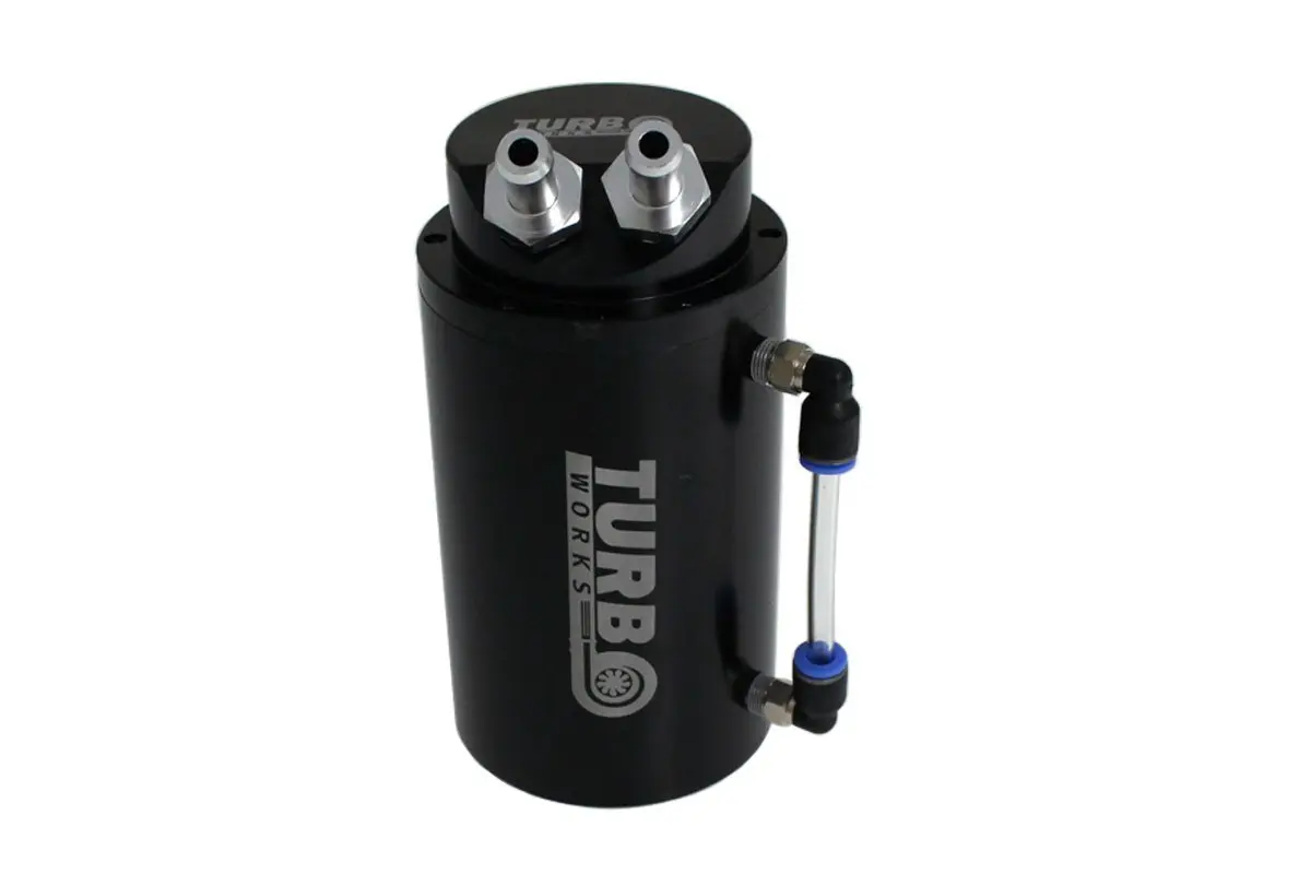 Oil catch tank 0.7L 20 mm Black