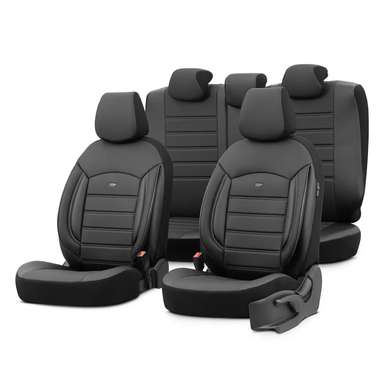 Sada autopotahů OTOM INSPIRE 3501 BLACK ECO-LEATHER 3-ZIP