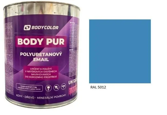Polyuretanová barva 4:1 polomatná RAL 5012 světle modrá, 2,25 l BODY COLOR PRM1410