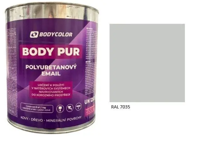 Polyuretanová barva 4:1 polomatná RAL 7035 světle šedá, 4,5 l BODY COLOR PRM1670