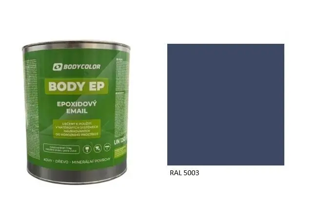 Epoxidová barva 5:1 lesklá RAL 5003 safírově modrá, 0,75 l BODY COLOR PRM1782