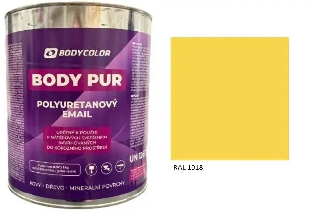 Polyuretanová barva 4:1 lesklá RAL 1018 zinková žlutá, 2,25 l BODY COLOR PRM206