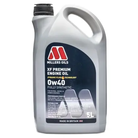 MILLERS OILS XF PREMIUM 0W40 5 L