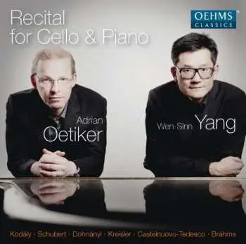 CD Adrian Oetiker: Recital For Cello & Piano
