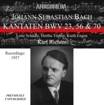 CD Johann Sebastian Bach: Kantaten Bwv 23 56 & 70