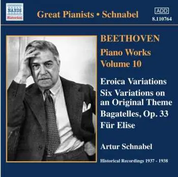 CD Ludwig van Beethoven: Piano Works Volume 10 / Historical Recordings 1937 - 1938