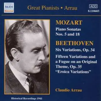CD Claudio Arrau: Arrau: Mozart / Beethoven (Historical Recordings 1941)