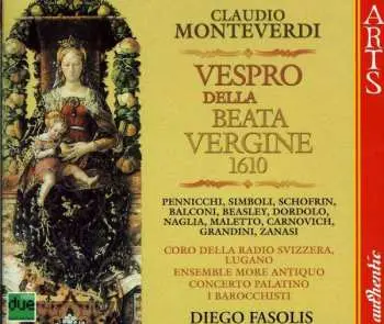 2CD Claudio Monteverdi: Vespro Della Beata Vergine 1610
