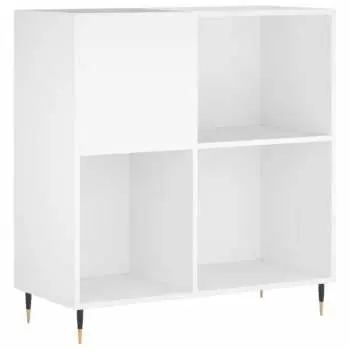 vidaXL Skříňka na LP desky lesklá bílá 84,5x38x89 cm kompozitní dřevo - 11461.831766