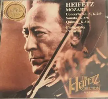 CD Jascha Heifetz: Concerto No.5, Sonata K.378, Quintet K.516