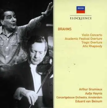 CD Johannes Brahms: Violin Concerto - Ouvertures - Alto Rhapsody