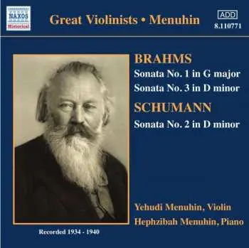 CD Johannes Brahms: Sonata N°1 In G Minor , Sonata N°3 In D Minor / Sonata N°2 In D Minor