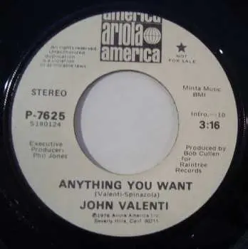 LP John Valenti: Anything You Want LTD