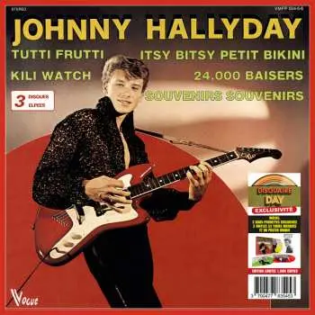 3LP Johnny Hallyday: Coffret Vogue - Made In Belgium (marble Green/yellow/red Vinyl + Poster)