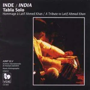CD Latif Ahmed Khan: Inde / India Tabla Solo A Tribute To Latif Ahmed Khan