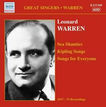 CD Leonard Warren: Leonard Warren II (Sea Shanties • Songs For Everyone • Songs Of Rudyard Kipling)