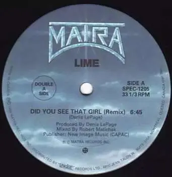 LP Lime: Did You See That Girl / Cutie Pie