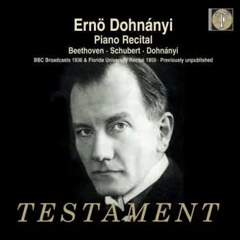 2CD Ludwig van Beethoven: Ernö Dohnanyi - Piano Recital
