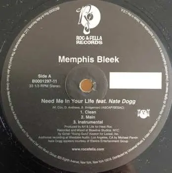 LP Memphis Bleek: Need Me In Your Life / We Ballin'